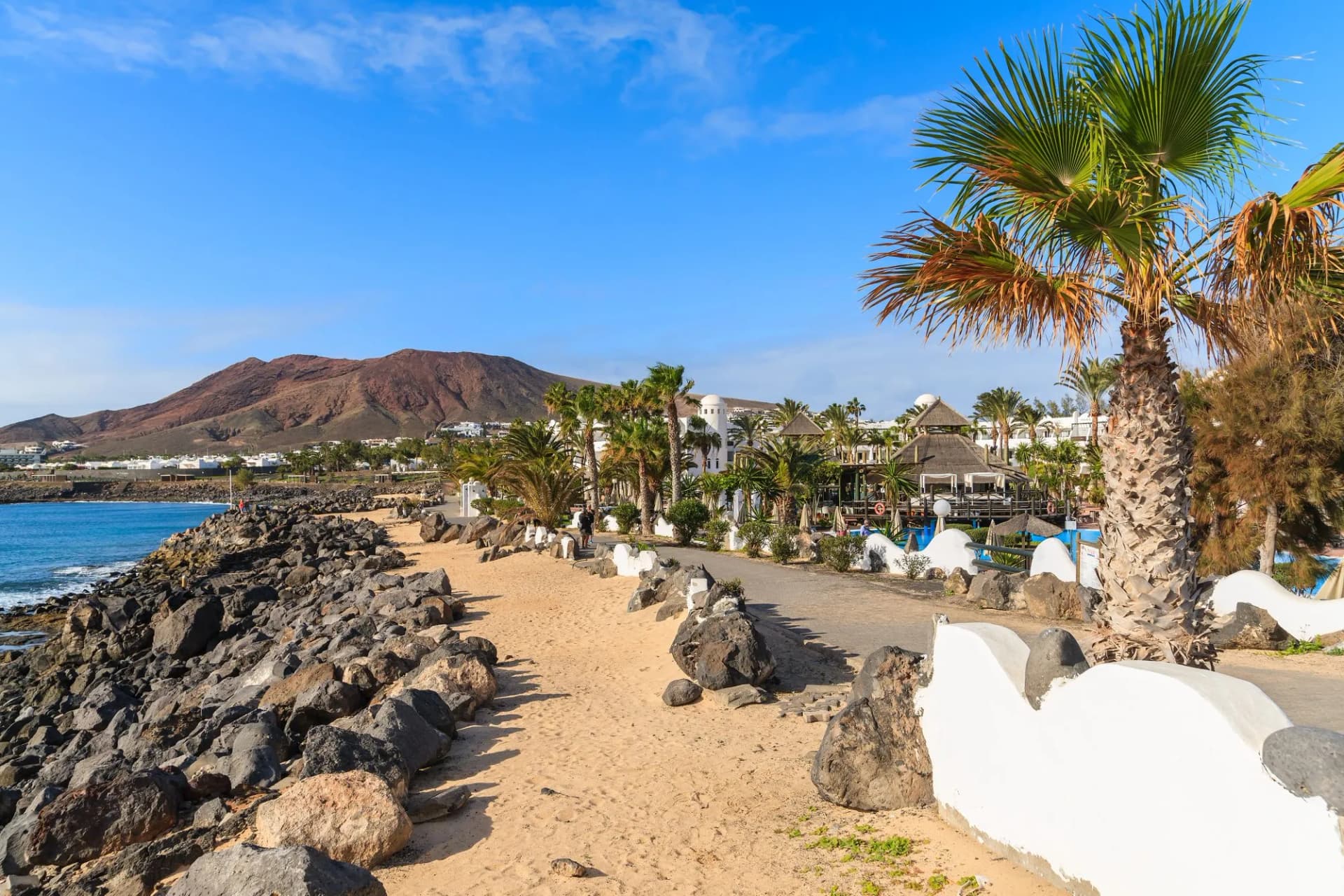 Coastal promenade in Playa Blanca Lanzarote