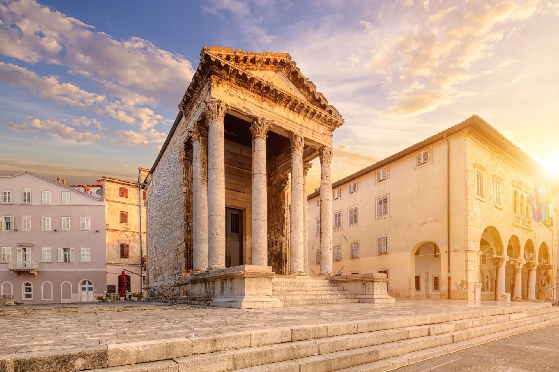 the ancient temple of augustus pula croatia stockpack adobe stock scaled